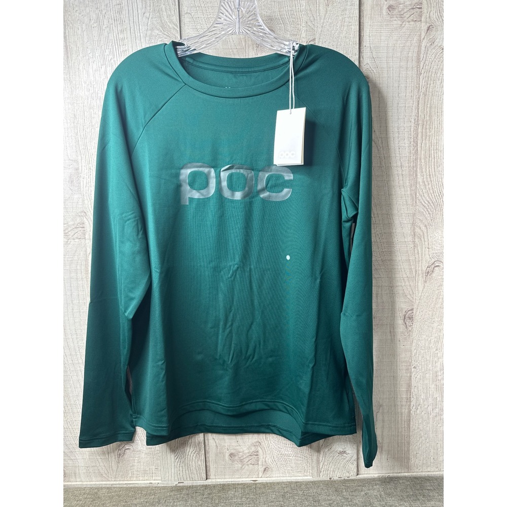 POC Womens Reform Enduro Cycling Jersey Moldanite Green XL Long Sleeve MTB Shirt